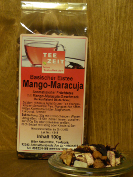 Basischer Eistee Mango-Maracuja