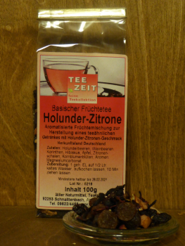 Aromatisierter basischer Früchtetee Holunder Zitrone