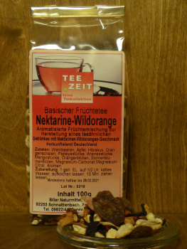 Aromatisierter basischer Früchtetee Nektarine Wildorange