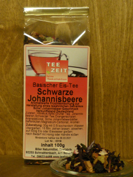 Aromatisierter basischer Eistee Schwarze Johannisbeere