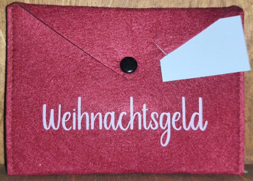 Briefumschlag "Weihnachtsgeld", rot