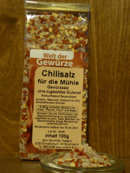 Chili-Salz für die Mühle