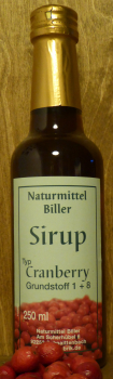 Cranberry Sirup (Preiselbeere), 250ml