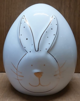 Ei mit Hasenmotiv, groß