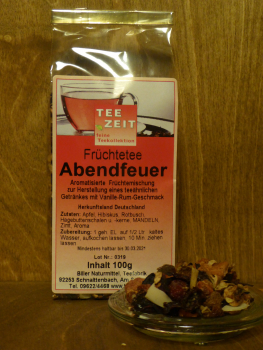 Aromatisierter Früchtetee Abendfeuer