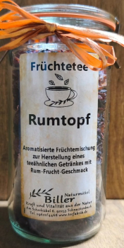 Aromatisierter Früchtetee Rumtopf im Glas, 110g