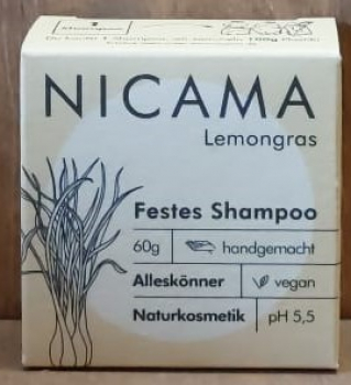 NICAMA Festes Shampoo Lemongras, 60g