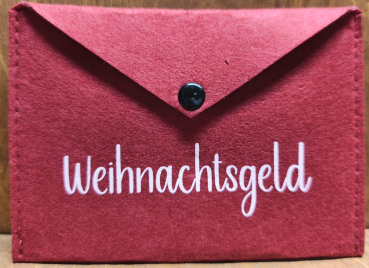 Briefumschlag "Weihnachtsgeld", rot