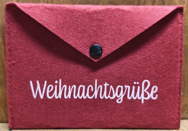 Briefumschlag "Weihnachtsgrüße", rot