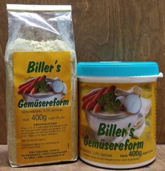 Billers Gemüsereform, (1x400g NFP, 1x 400g Dose)