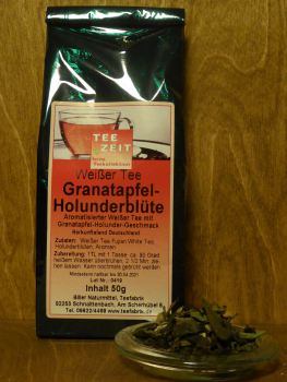 Weißer Tee Granatapfel Holunderblüte