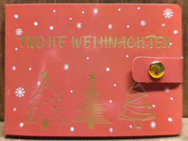 Geldgeschenkkarte "Frohe Weihnachten", rot