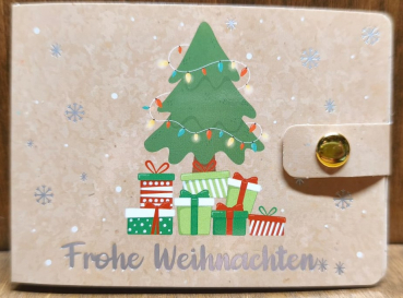 Geldgeschenkkarte "Frohe Weihnachten", creme