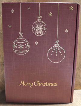 Geschenkbox "Merry Christmas", dunkelrot