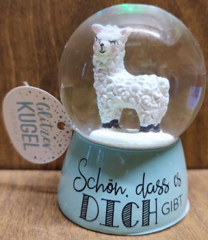 Glitzerkugel "Schön, dass es dich gibt"