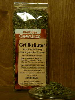 Grillkräuter zum Fleischeinlegen