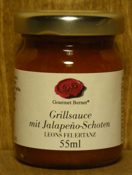 Grillsauce mit Jalapeno Schoten, 55ml