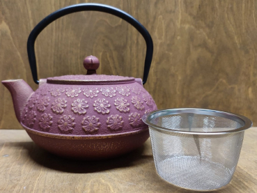 Gusseisenkanne "Guizhou", rot - gold, 0,5 Liter