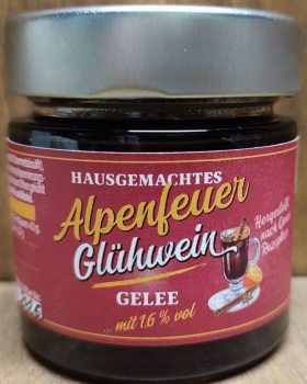 Hausgemachtes Alpenfeuer Glühweingelee, 110g