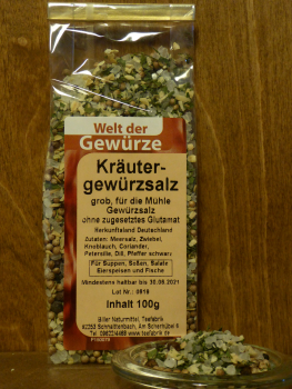 Kräutergewürzsalz für die Mühle