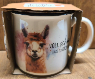 Kultbecher Lama "Voll schön, dass es dich gibt"