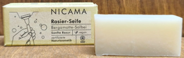 NICAMA Rasierseife  Bergamotte Salbei, 25g
