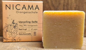 NICAMA Upcyclingseife Orangenschale, 100g