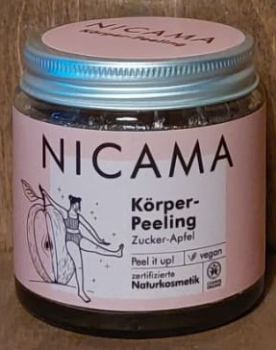 NICAMA Körperpeeling Zucker Apfel, 140g