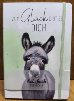 Notizbuch Esel "Zum Glück gibt es dich"