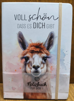 Notizbuch Lama "Voll schön, dass es dich gibt"