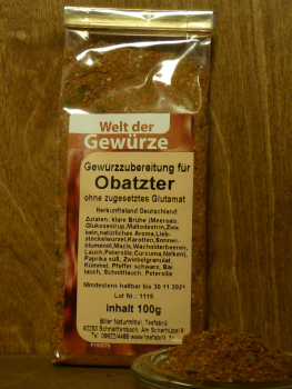 Gewürzzubereitung für Obatzter