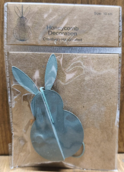 Osteranhänger aus Papier, Hase, blau