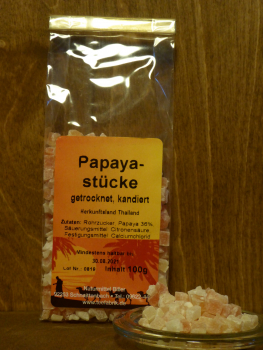 Papayawürfel kandiert