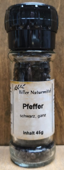 Pfeffer schwarz ganz in der Gewürzmühle, 45g