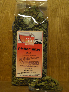 Pfefferminze geschnitten
