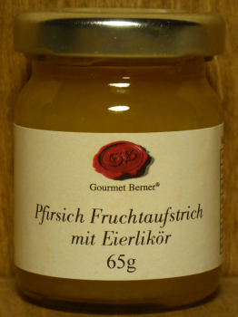 Pfirsich Fruchtaufstrich mit Eierlikör, 65g