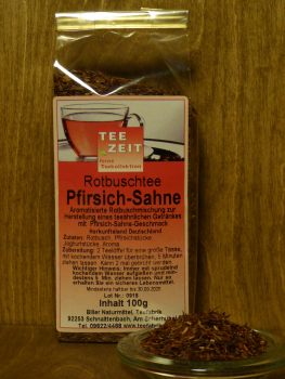Aromatisierter Rotbusch Pfirsich Sahne