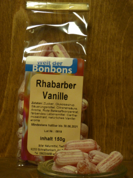 Bonbon Rhabarber Vanille, 150g