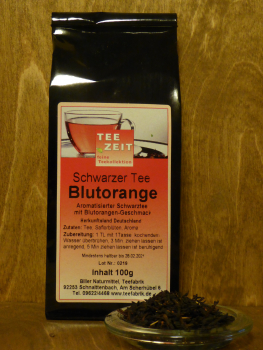 Aromatisierter Schwarztee Blutorange