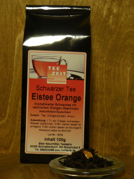 Aromatisierter Schwarztee Eistee Orange