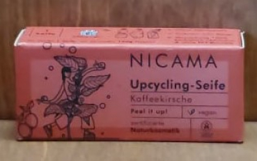 NICAMA Upcyclingseife Kaffeekirsche, 25g