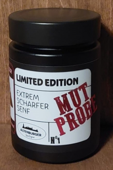 Extrem scharfer Senf "Mutprobe", 180ml