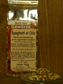 Spaghetti Al-Olio  - scharf