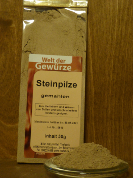 Steinpilze gemahlen