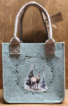 Filztasche Hirsch, mintgrün