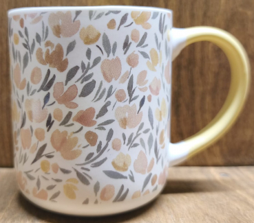 Tasse Blumen, gelb