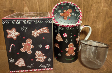 Tasse "Gingerbread" mit Sieb