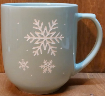 Tasse "Schneeflocken" grün