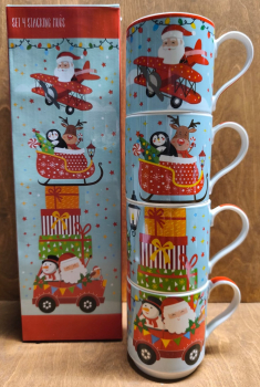 4er Tassen Set hellblau