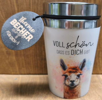 To Go Becher Lama "Voll schön, dass es dich gibt"